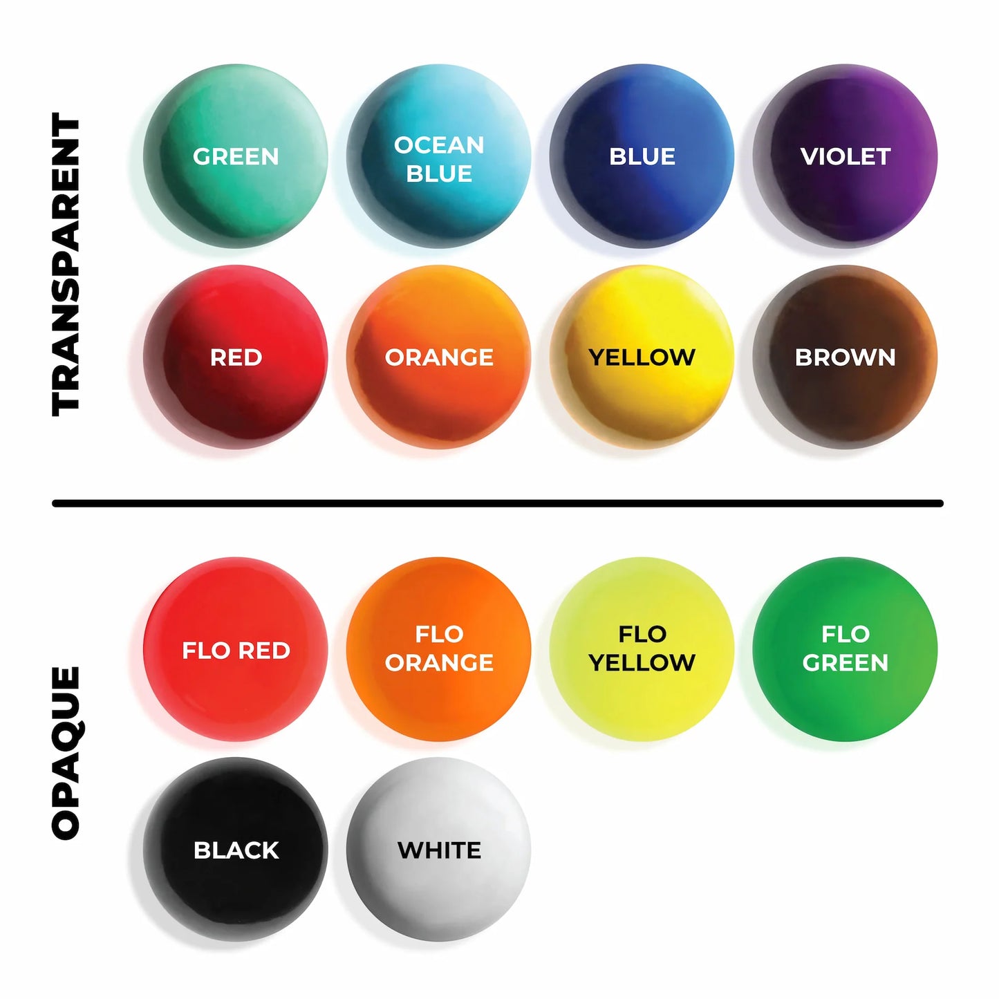 PolyColor Resin Dye (15-color set)