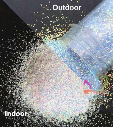 Leslies Creations UV Color Changing Glitter White Blue