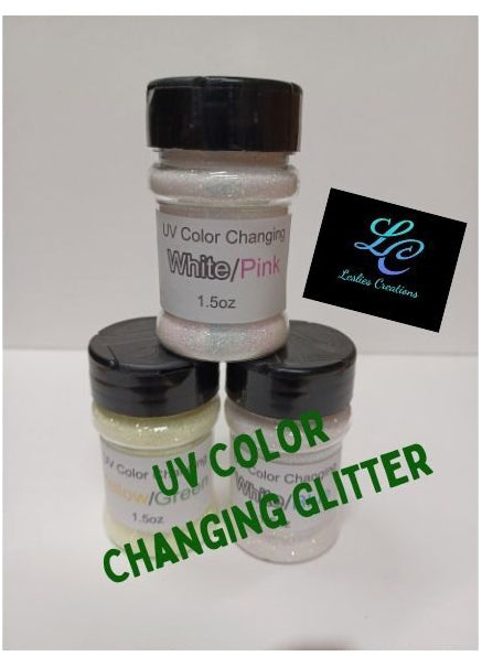 Leslies Creations UV Color Changing Glitter - RK3 Design